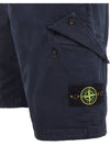 Wappen Patch Bermuda Shorts Navy Blue - STONE ISLAND - BALAAN 5