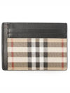 Men's Vintage Check Money Clip Card Wallet Beige - BURBERRY - BALAAN 3