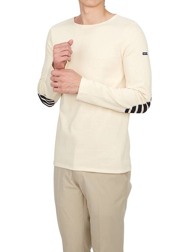 Merid Mode Elbow Patch Long Sleeve T-Shirt Ivory - SAINT JAMES - BALAAN 5