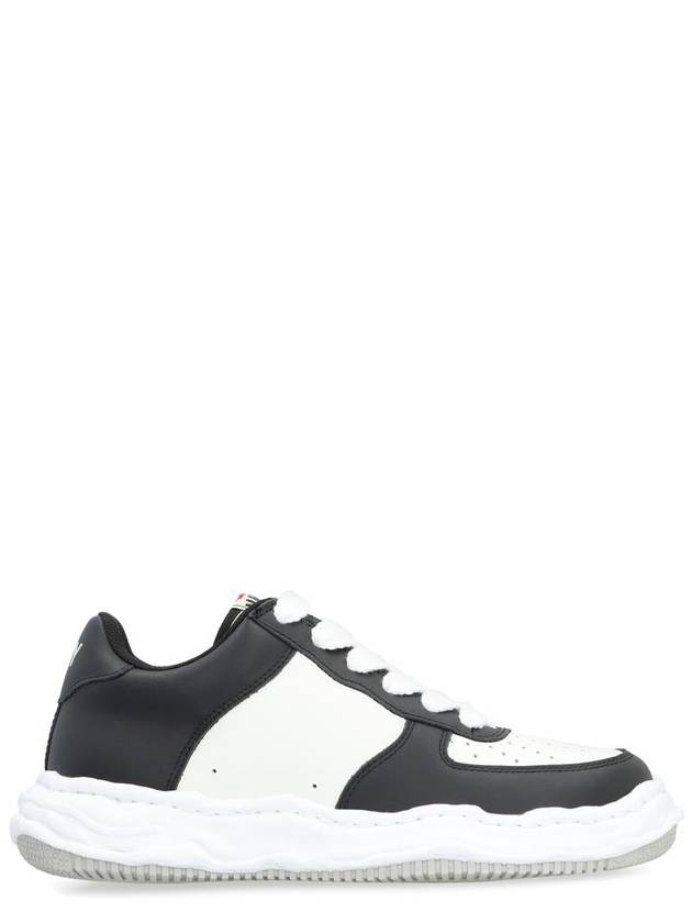 Wayne OG Sole Leather Low Top Sneakers Black White - MAISON MIHARA YASUHIRO - BALAAN 2