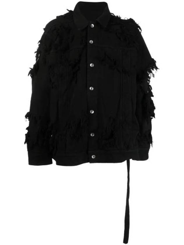 Jumbo Worker Denim Jacket Black - RICK OWENS - BALAAN 1