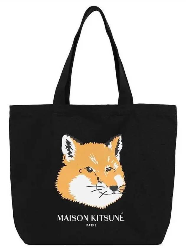 Fox Head Eco Tote Bag Black - MAISON KITSUNE - BALAAN 2