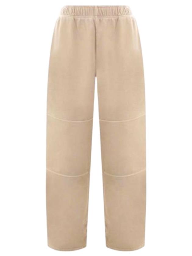 LOGO COTTON TRACK PANTS BEIGE - PRADA - BALAAN 1