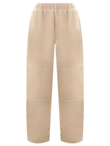 LOGO COTTON TRACK PANTS BEIGE - PRADA - BALAAN 1