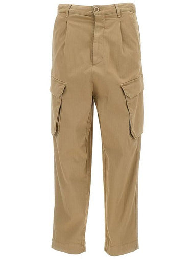 Sand-Colored Cargo Pants In Cotton Blend Woman - SEMI COUTURE - BALAAN 1