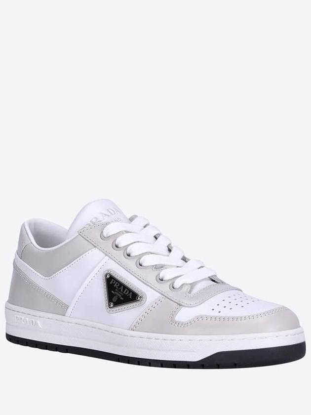 Downtown Leather Low Top Sneakers White - PRADA - BALAAN 3