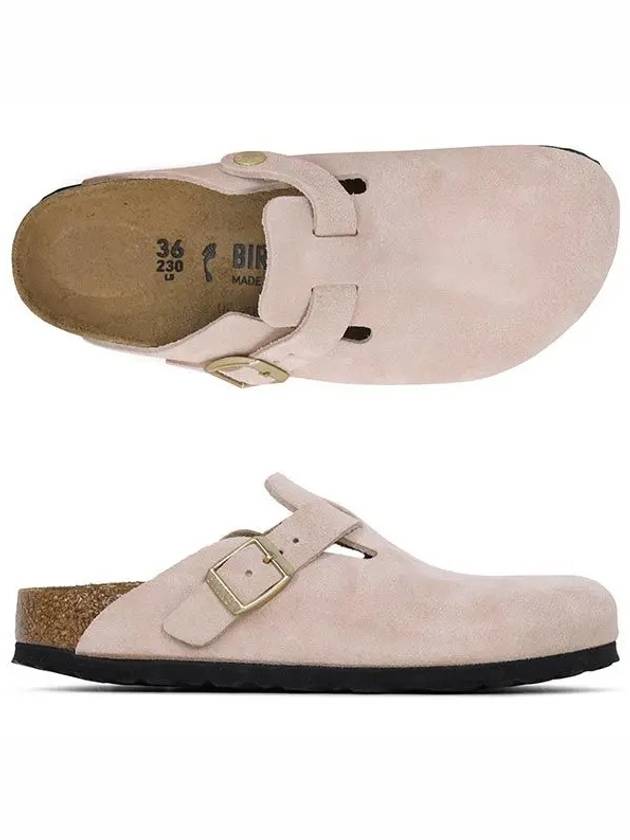 Boston Suede Clog Mule Pink - BIRKENSTOCK - BALAAN 5