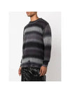 SONG FOR THE MUTE Distressed striped mohair knit 222 UKT009 STPDBLK - ETC - BALAAN 2