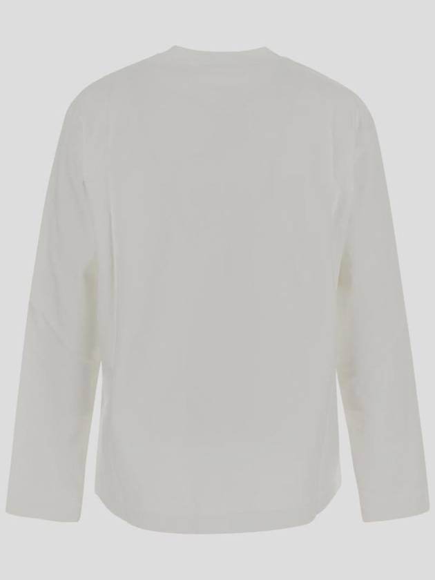 Logo Print Cotton Sweatshirt White - JIL SANDER - BALAAN 3