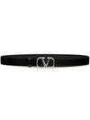 Leather Belt Black - VALENTINO - BALAAN 2