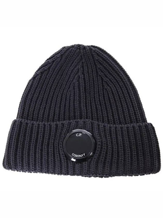 Wappen Merino Wool Beanie Black - CP COMPANY - BALAAN 2