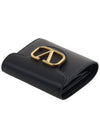 V Logo Half Wallet Black - VALENTINO - BALAAN 5