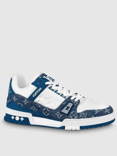 LV Monogram Low Top Sneakers Blue - LOUIS VUITTON - BALAAN 2