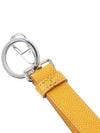 Monogram Motif Grainy Leather Keyring Marigold - BURBERRY - BALAAN 6