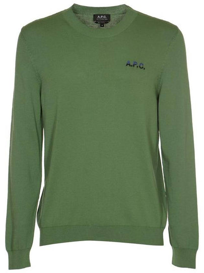 Embroidered Logo Knit Top Green - A.P.C. - BALAAN 2