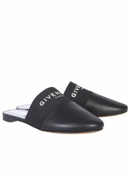 Leather Logo Mule Slippers Black 35 BE2002E01H - GIVENCHY - BALAAN 1