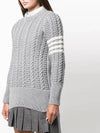 4 Bar Wool Knit Top Light Grey - THOM BROWNE - BALAAN 3