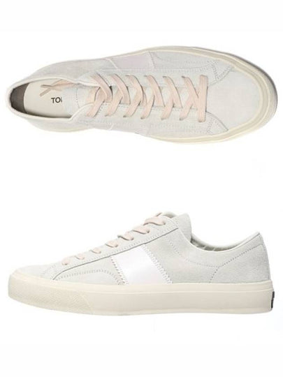 Suede Low Top Sneakers Marble Cream - TOM FORD - BALAAN 2