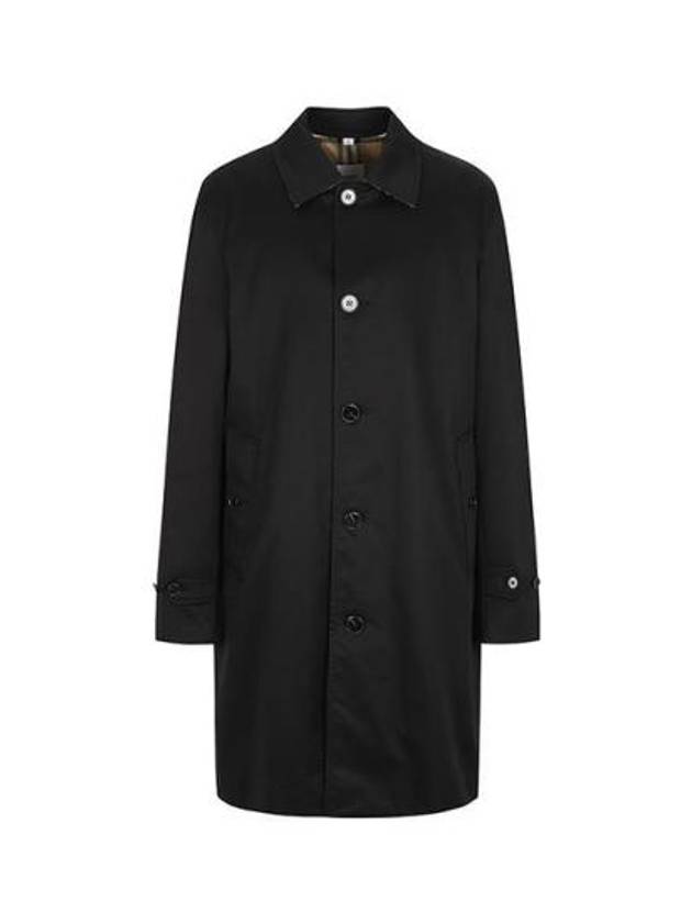 Cotton Inner Check Single Coat Black - BURBERRY - BALAAN 2