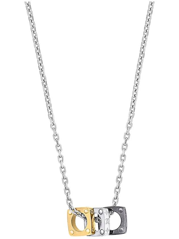 Monogram Bold Necklace Gold Silver - LOUIS VUITTON - BALAAN 4