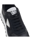 Nubuck Nylon Low Top Sneakers Black - PRADA - BALAAN 9