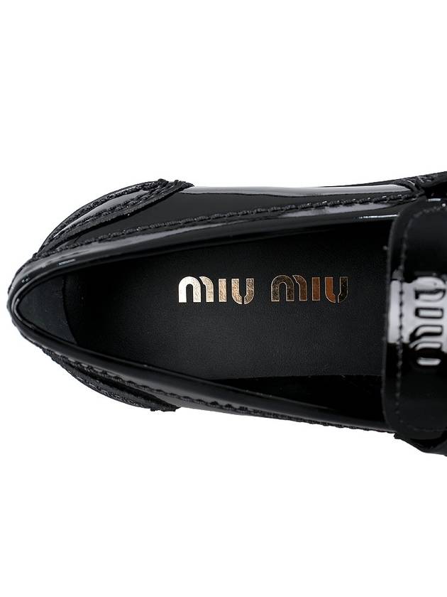 Patent Leather Penny Loafers Black - MIU MIU - BALAAN 9