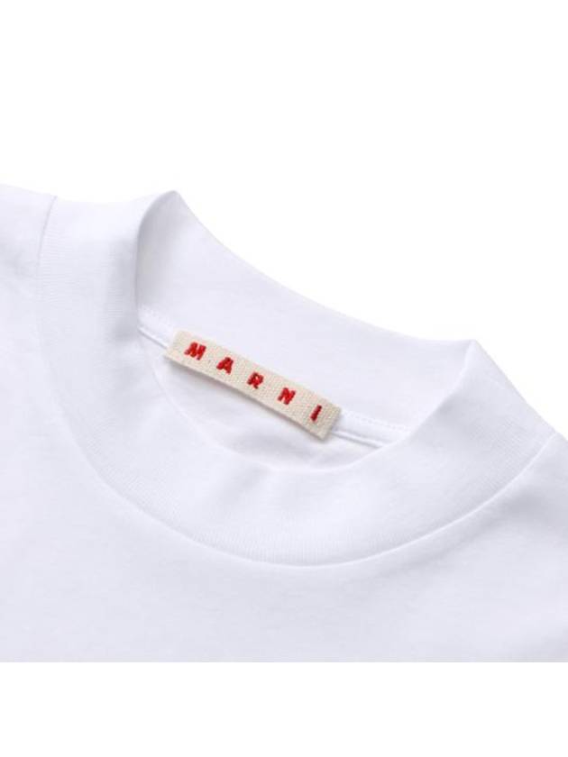 Logo Cotton Short Sleeve T-Shirt White - MARNI - BALAAN 4