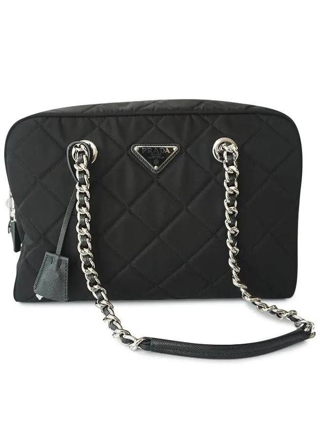 Prada Pocono Nylon Quilted Chain Shoulder Bag Black - PRADA - BALAAN 2