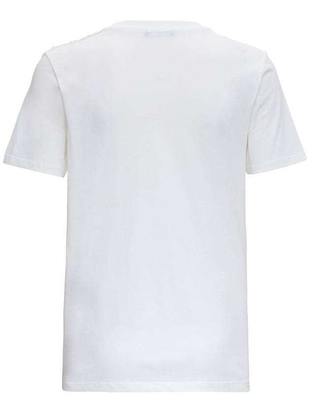 Logo Print Short Sleeve T-Shirt White - BALMAIN - BALAAN 3