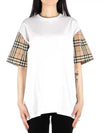 Vintage Check Sleeve Short Sleeve T-Shirt White - BURBERRY - BALAAN 2