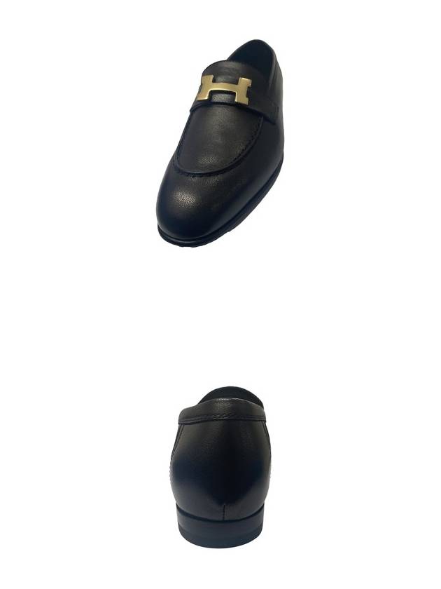 Paris Goatskin Loafers Permabrass Noir - HERMES - BALAAN 6