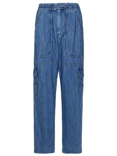 Vanni Cargo Denim Jeans Blue - ISABEL MARANT - BALAAN 1