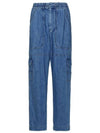 Vanni Cargo Denim Jeans Blue - ISABEL MARANT - BALAAN 1