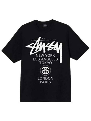 World Tour T Shirt Black Men - STUSSY - BALAAN 1