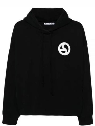 24 CI0161 BLACK AS logo hooded sweater - ACNE STUDIOS - BALAAN 1