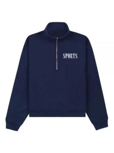 Sports Quarter Zip NavyWhi QZAW233NA 31 - SPORTY & RICH - BALAAN 1