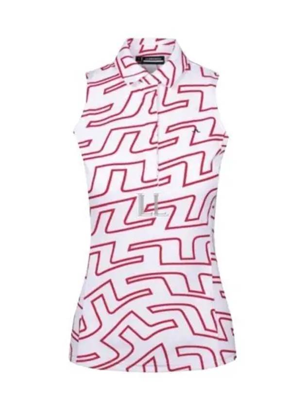 Women's Dena Print Sleeveless Red White - J.LINDEBERG - BALAAN 2