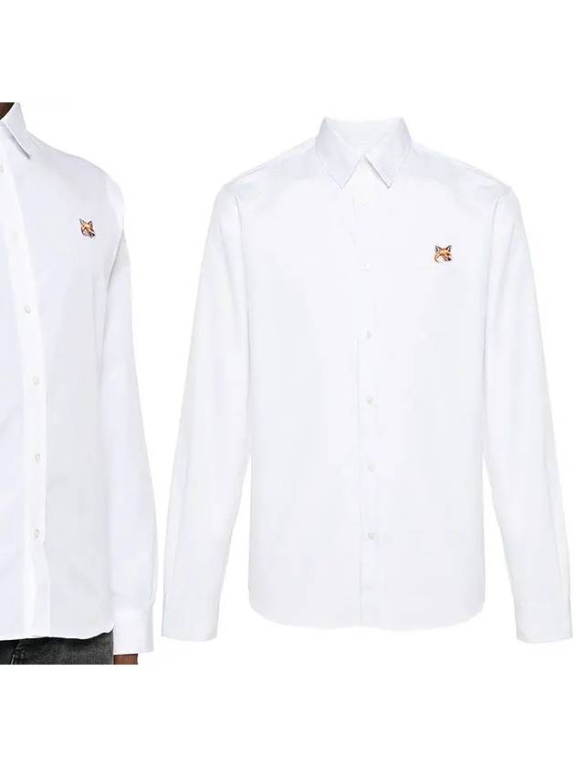 Fox Head Long Sleeve Shirt White - MAISON KITSUNE - BALAAN 2