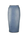 Short Skirt AA9J04975T536 525 BLEU VINTAGE - ALAIA - BALAAN 2