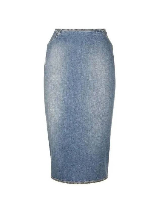 Short Skirt AA9J04975T536 525 BLEU VINTAGE - ALAIA - BALAAN 2