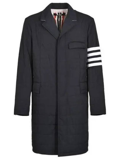 Men's 4 Bar Poly Twill Chesterfield Single Coat Navy - THOM BROWNE - BALAAN 2