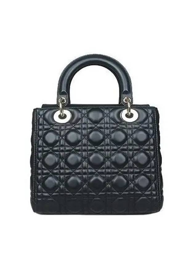 M0565ONGE N900 Gold Plated Black Lambskin Lady Medium 2WAY 3 - DIOR - BALAAN 4