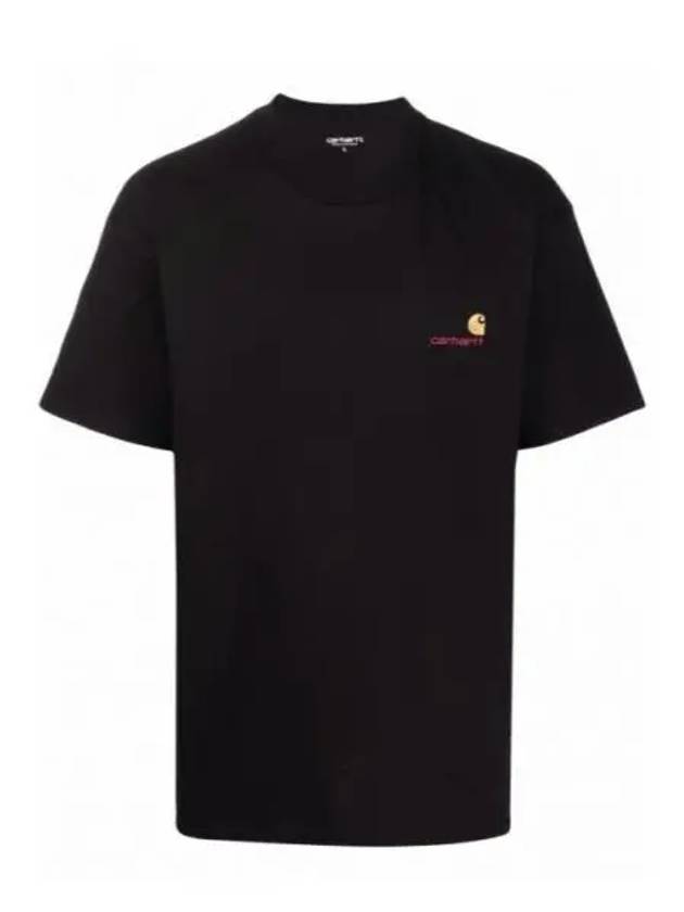 American Script Short Sleeve T-Shirt Black - CARHARTT WIP - BALAAN 2