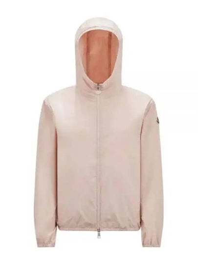 Fegeo Logo Patch Zip Up Hoodie Light Pink - MONCLER - BALAAN 2