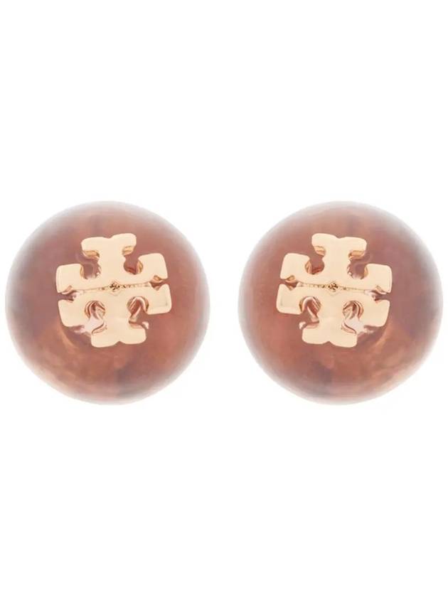 Logo resin stud earrings 160230650 - TORY BURCH - BALAAN 2