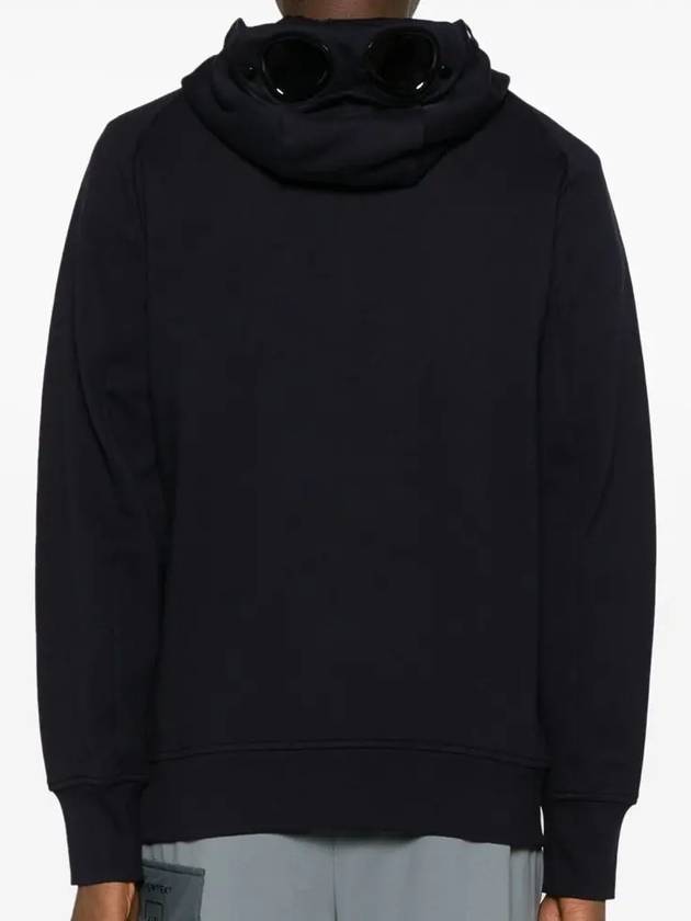 Diagonal Raised Fleece Goggle Hooded Jacket Navy - CP COMPANY - BALAAN 4