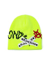 BBD Graffiti Logo Patch Beanie Neon - BLACKBLOND - BALAAN 2