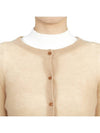 Calca Color Block Mohair Wool Cardigan Beige Brown - MAX MARA - BALAAN 10