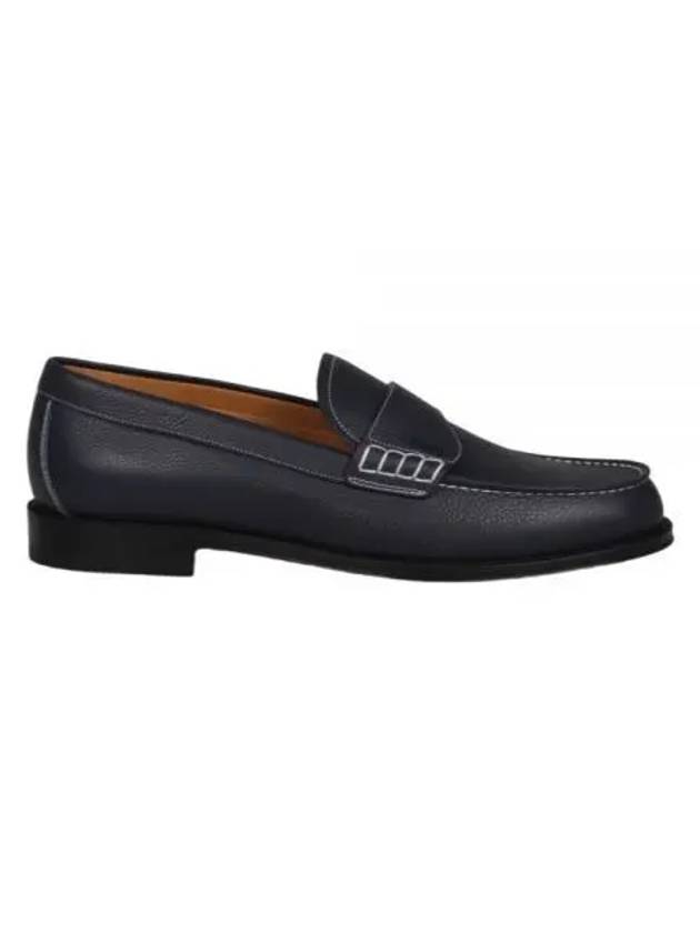 Granville Grained Calfskin Loafers Navy - DIOR - BALAAN 2