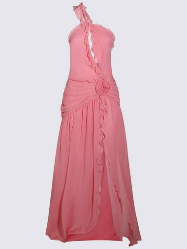 Blumarine Pink Silk Dress - BLUMARINE - BALAAN 1